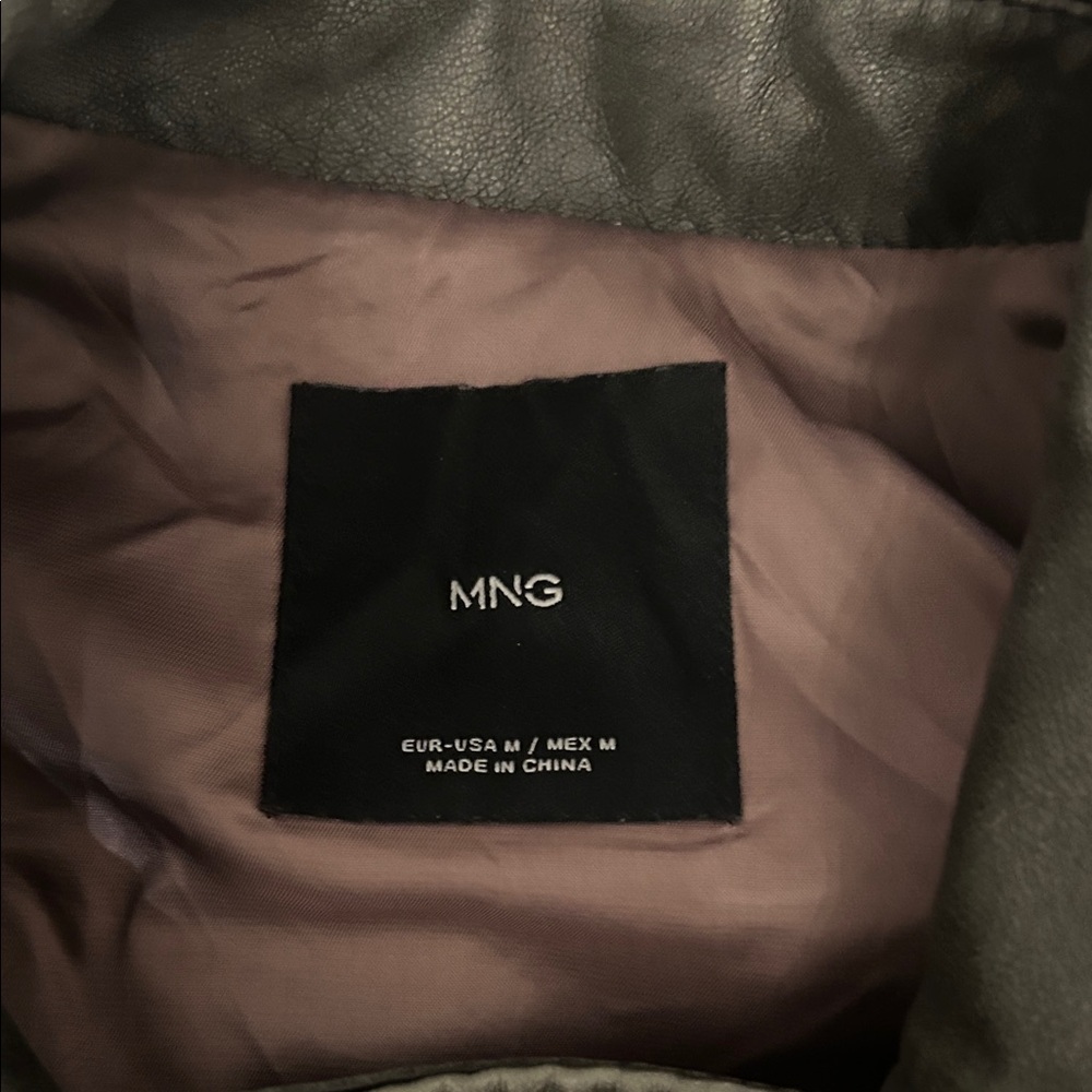 Mango Black faux Leather Biker Jacket - Picture 2 of 4